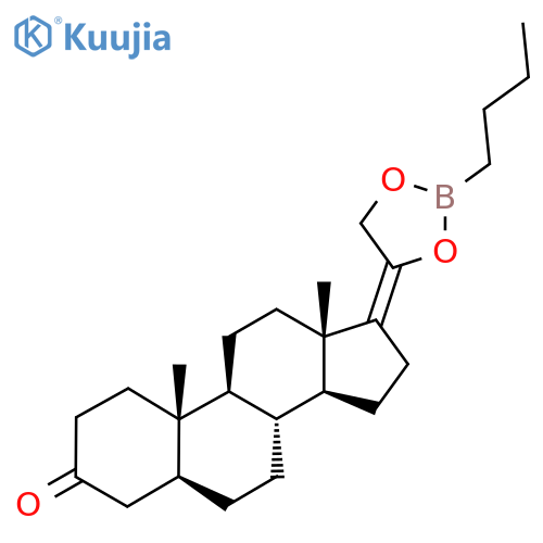 Pregn-17(20)-en-3-one, 20,21-[(butylborylene)bis(oxy)]-, (5alpha)- structure