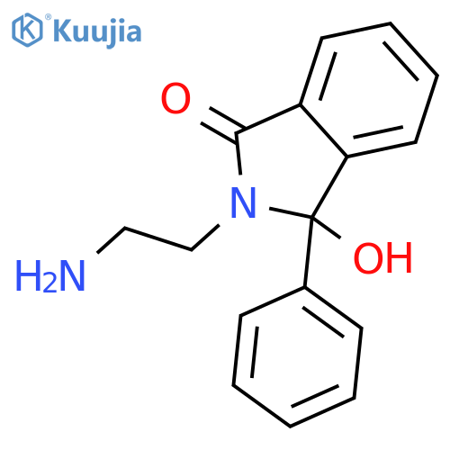 1H-Isoindol-1-one,2-(2-aminoethyl)-2,3-dihydro-3-hydroxy-3-phenyl-, hydrochloride (1:1) structure