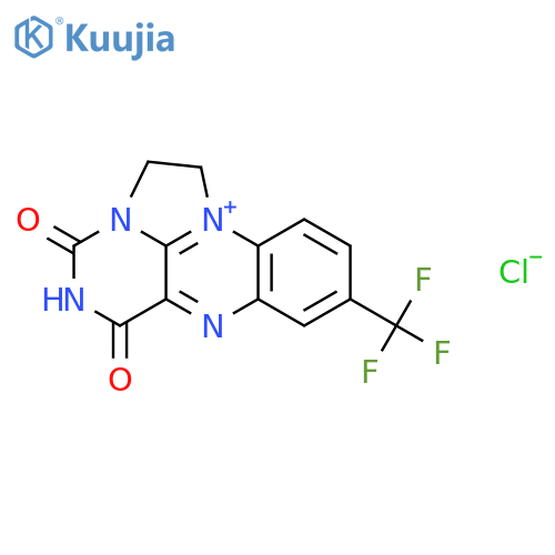4,6-Dioxo-9-(trifluoromethyl)-2,4,5,6-tetrahydro-1H-benzo[g]imidazo[1,2,3-ij]pteridin-12-ium chloride structure