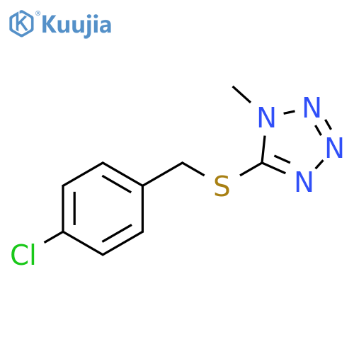 5-{(4-chlorophenyl)methylsulfanyl}-1-methyl-1H-1,2,3,4-tetrazole structure