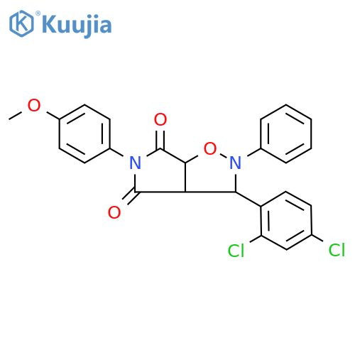 3-(2,4-dichlorophenyl)-5-(4-methoxyphenyl)-2-phenyl-hexahydro-2H-pyrrolo3,4-d1,2oxazole-4,6-dione structure