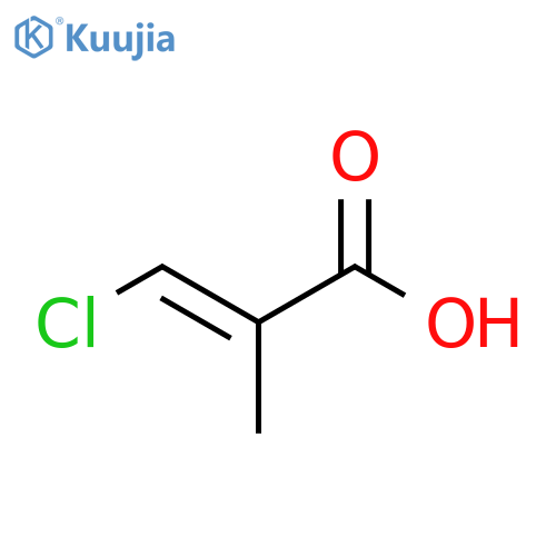 2-Propenoic acid, 3-chloro-2-methyl-, (2E)- structure