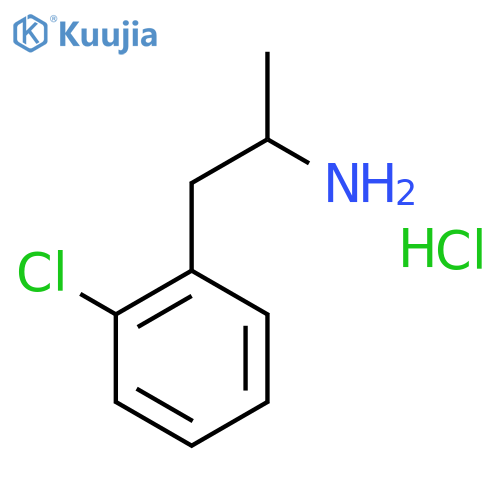 (+/-)-2-amino-1-(2-chloro-phenyl)-propane, hydrochloride structure