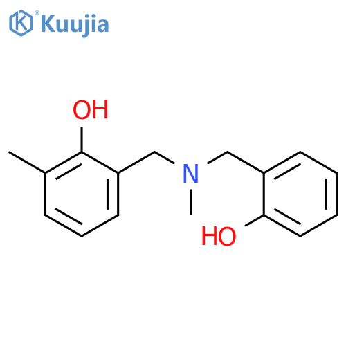 2-[[(2-hydroxyphenyl)methyl-methyl-amino]methyl]-6-methyl-phenol structure