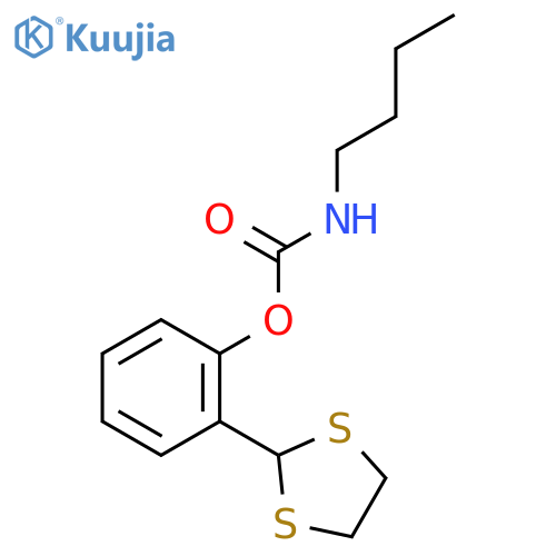 Carbamic acid, butyl-, 2-(1,3-dithiolan-2-yl)phenyl ester structure