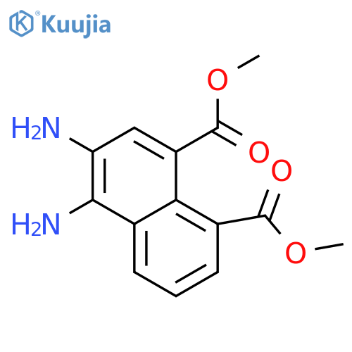 dimethyl 3,4-diaminonaphthalene-1,8-dicarboxylate structure