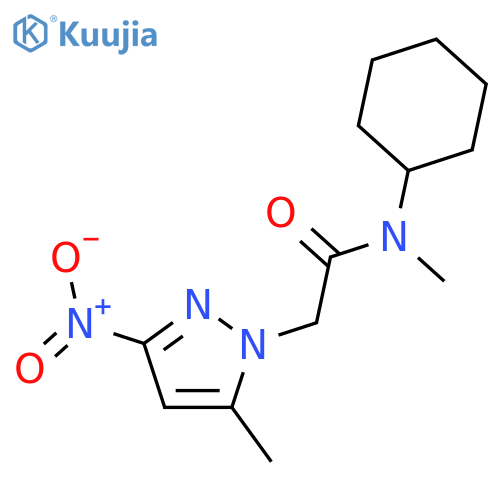 N-Cyclohexyl-N-methyl-2-(5-methyl-3-nitro-pyrazol-1-yl)-acetamide structure