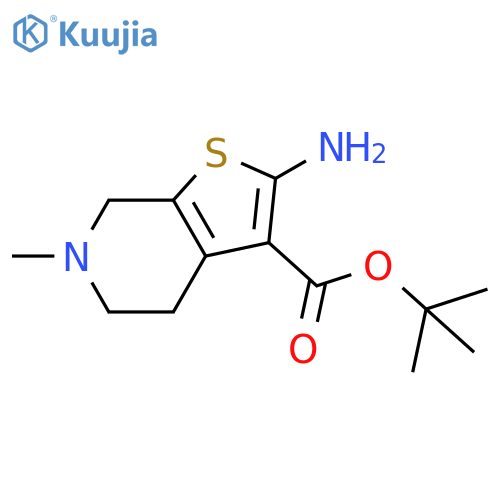 <br>2-Amino-6-methyl-4,5,6,7-tetrahydro-thieno[2,3-c]pyridine-3-carboxylic acid  tert-butyl ester structure