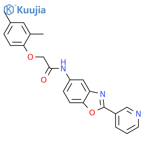 2-(2,4-dimethylphenoxy)-N-(2-(pyridin-3-yl)benzo[d]oxazol-5-yl)acetamide structure