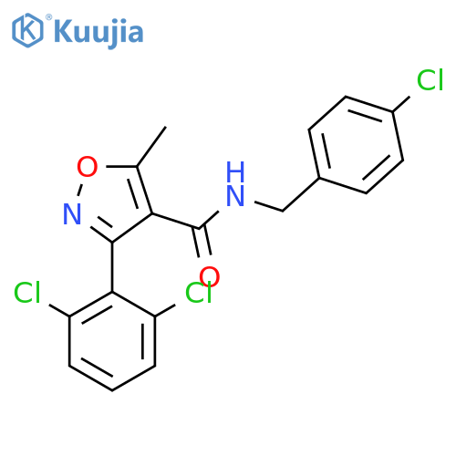 <br>3-(2,6-Dichloro-phenyl)-5-methyl-isoxazole-4-carboxylic acid 4-chloro-benzy lamide structure