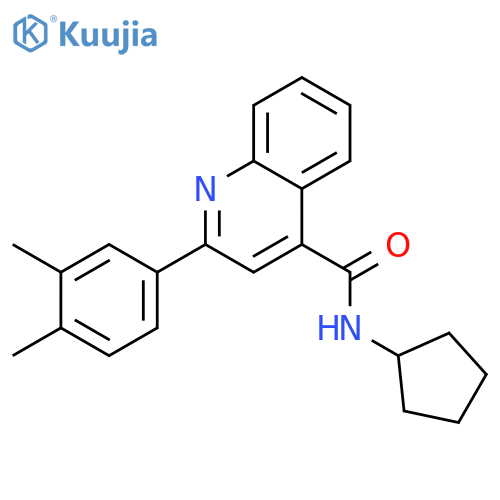 2-(3,4-Dimethyl-phenyl)-quinoline-4-carboxylic acid cyclopentylamide structure