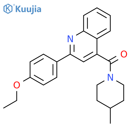 2-(4-ethoxyphenyl)-4-[(4-methyl-1-piperidinyl)carbonyl]quinoline structure