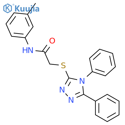 2-((4,5-diphenyl-4H-1,2,4-triazol-3-yl)thio)-N-(m-tolyl)acetamide structure