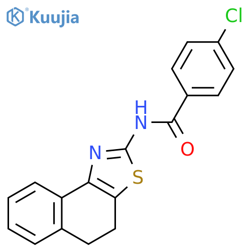 4-chloro-N-{4H,5H-naphtho1,2-d1,3thiazol-2-yl}benzamide structure