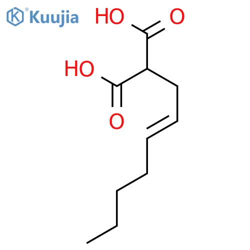 (E)-3-octene-1,1-dicarboxylic acid structure