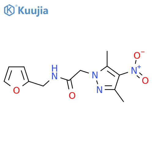 2-(3,5-Dimethyl-4-nitro-pyrazol-1-yl)-N-furan-2-ylmethyl-acetamide structure