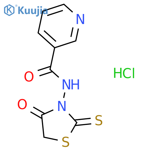 N-(4-Oxo-2-sulfanylidene-1,3-thiazolidin-3-yl)pyridine-3-carboxamide Hydrochloride structure