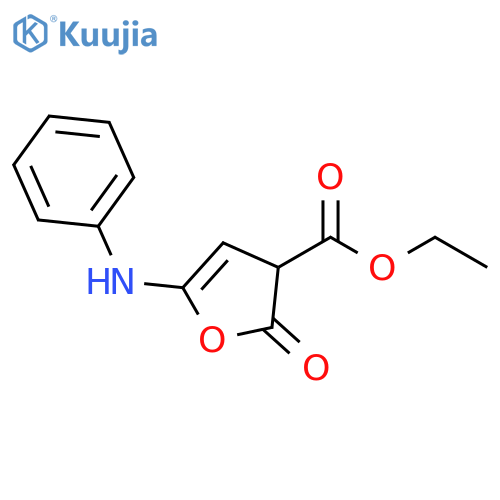 3-Furancarboxylic acid,2,3-dihydro-2-oxo-5-(phenylamino)-, ethyl ester structure
