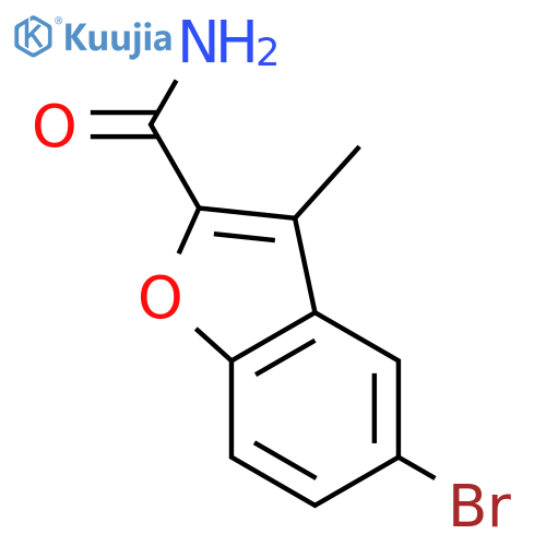 5-Bromo-3-methyl-1-benzofuran-2-carboxamide structure
