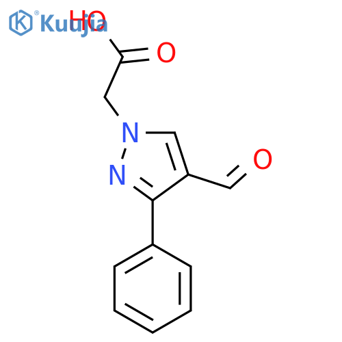 (4-Formyl-3-phenyl-1H-pyrazol-1-yl)acetic acid structure