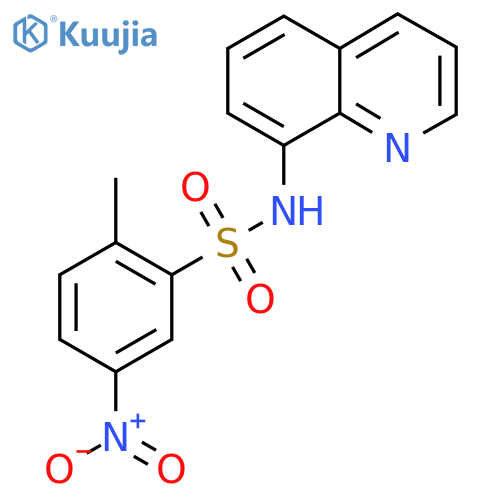 2-methyl-5-nitro-N-quinolin-8-ylbenzenesulfonamide structure
