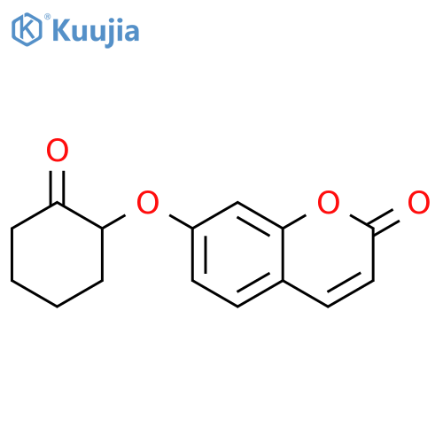 7-(2-oxocyclohexyl)oxy-2H-chromen-2-one structure