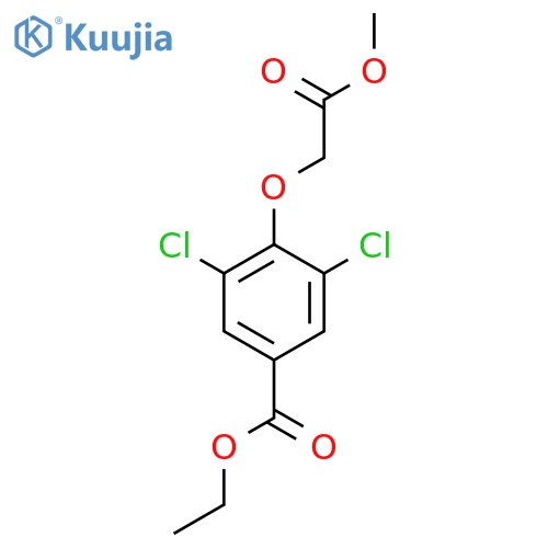 Benzoic acid, 3,5-dichloro-4-(2-methoxy-2-oxoethoxy)-, ethyl ester structure