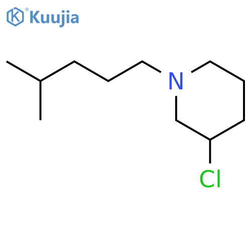 Piperidine, 3-chloro-1-(4-methylpentyl)- structure