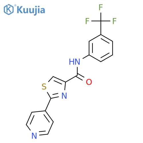4-Thiazolecarboxamide, 2-(4-pyridinyl)-N-[3-(trifluoromethyl)phenyl]- structure