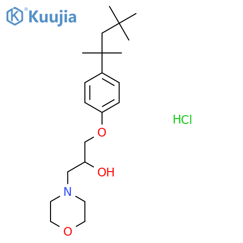 1-(morpholin-4-yl)-3-4-(2,4,4-trimethylpentan-2-yl)phenoxypropan-2-ol hydrochloride structure