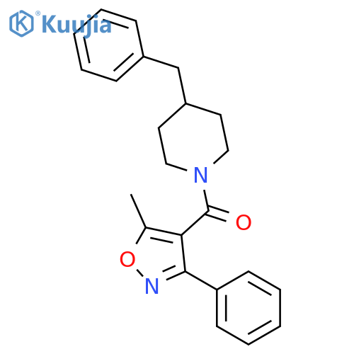 (4-Benzyl-piperidin-1-yl)-(5-methyl-3-phenyl-isoxazol-4-yl)-methanone structure