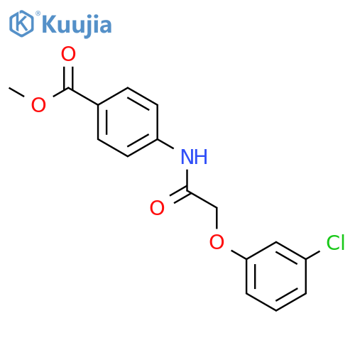 methyl 4-{[(3-chlorophenoxy)acetyl]amino}benzoate structure