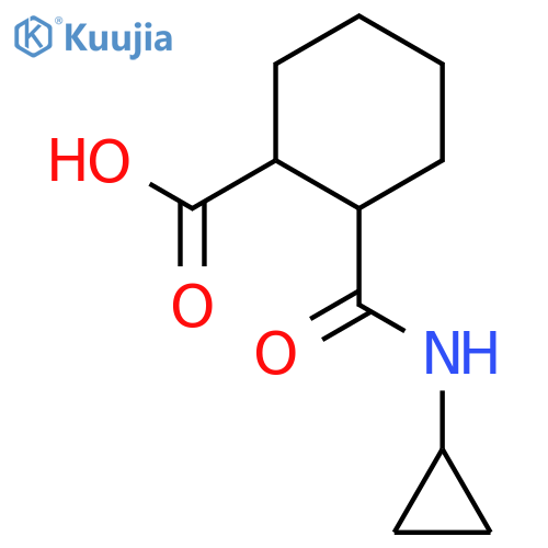 2-(cyclopropylcarbamoyl)cyclohexane-1-carboxylic Acid structure