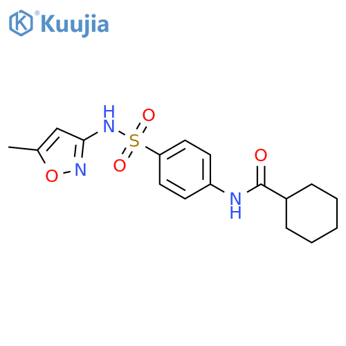 N-{4-(5-methyl-1,2-oxazol-3-yl)sulfamoylphenyl}cyclohexanecarboxamide structure