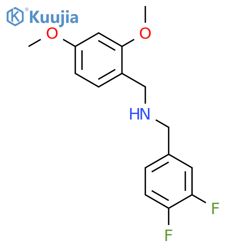(3,4-difluorobenzyl)(2,4-dimethoxybenzyl)amine structure