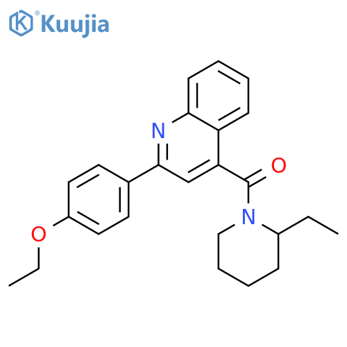 2-(4-ethoxyphenyl)-4-[(2-ethyl-1-piperidinyl)carbonyl]quinoline structure