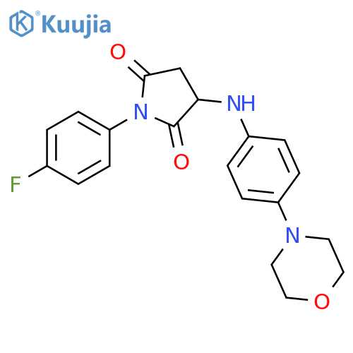 1-(4-fluorophenyl)-3-{4-(morpholin-4-yl)phenylamino}pyrrolidine-2,5-dione structure