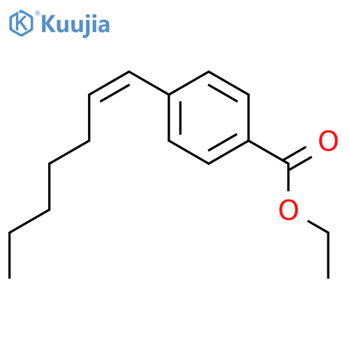 Benzoic acid, 4-(1Z)-1-heptenyl-, ethyl ester structure