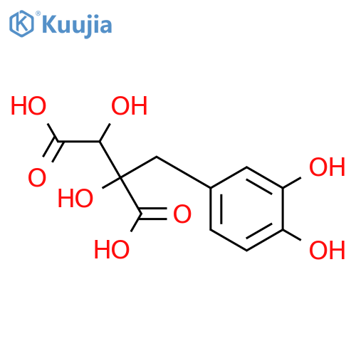 Butanedioic acid,2-[(3,4-dihydroxyphenyl)methyl]-2,3-dihydroxy-, (2R,3S)- structure