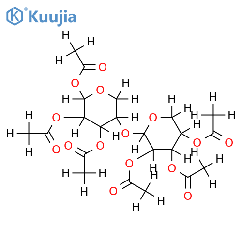 Hexa-Ac-beta-Pyranose-4-O-alpha-D-Xylopyranosyl-D-xylose structure