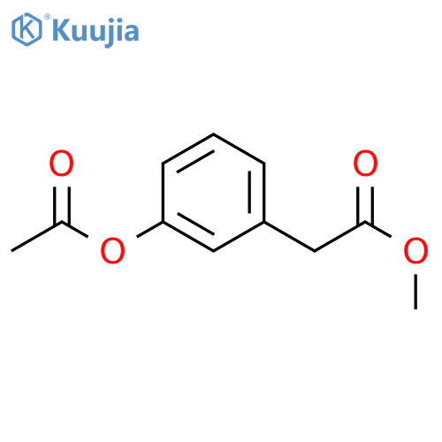 Benzeneacetic acid, 3-(acetyloxy)-, methyl ester structure