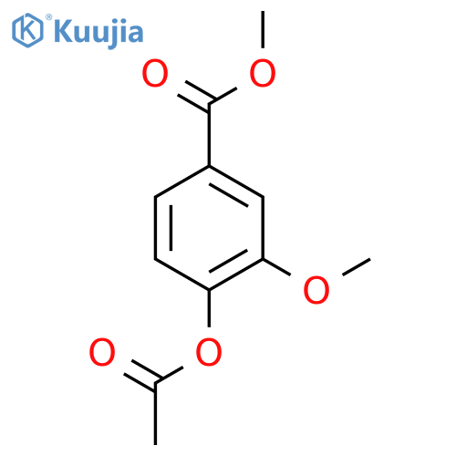 4-(acetyloxy)-3-methoxybenzoic acid methyl ester structure
