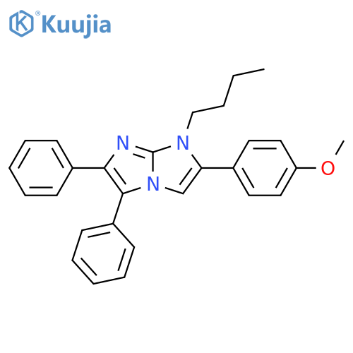 1H-Imidazo[1,2-a]imidazole, 1-butyl-2-(4-methoxyphenyl)-5,6-diphenyl- structure