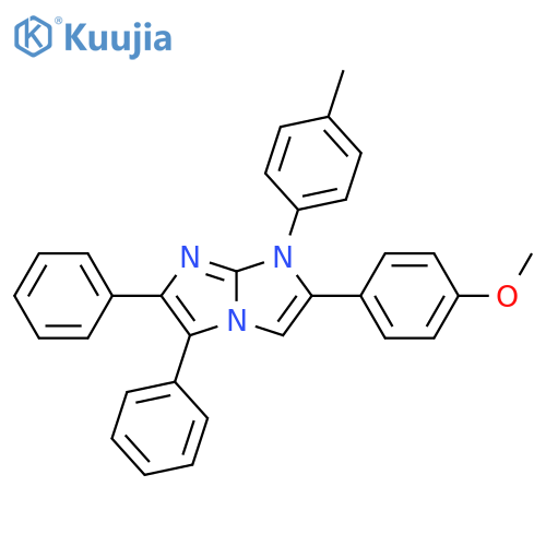 1H-Imidazo[1,2-a]imidazole,2-(4-methoxyphenyl)-1-(4-methylphenyl)-5,6-diphenyl- structure