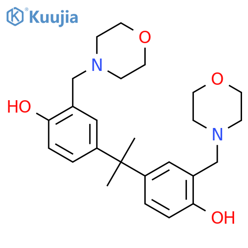 Phenol,4,4'-(1-methylethylidene)bis[2-(4-morpholinylmethyl)- structure