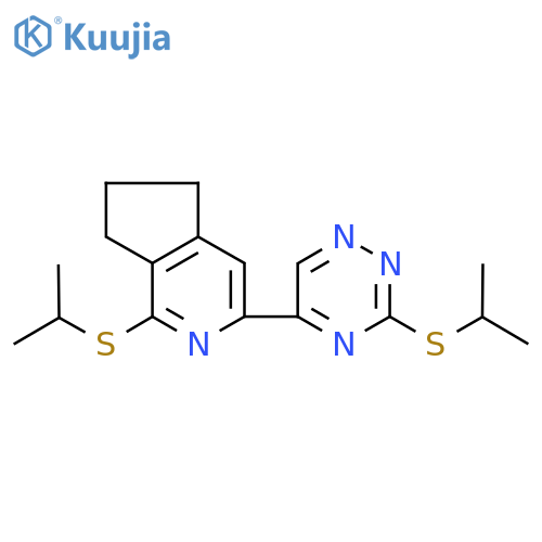 5H-Cyclopenta[c]pyridine,6,7-dihydro-1-[(1-methylethyl)thio]-3-[3-[(1-methylethyl)thio]-1,2,4-triazin-5-yl]- structure