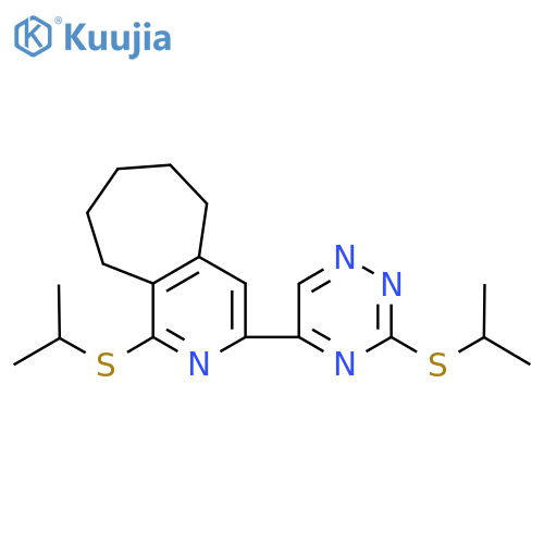 5H-Cyclohepta[c]pyridine,6,7,8,9-tetrahydro-1-[(1-methylethyl)thio]-3-[3-[(1-methylethyl)thio]-1,2,4-triazin-5-yl]- structure