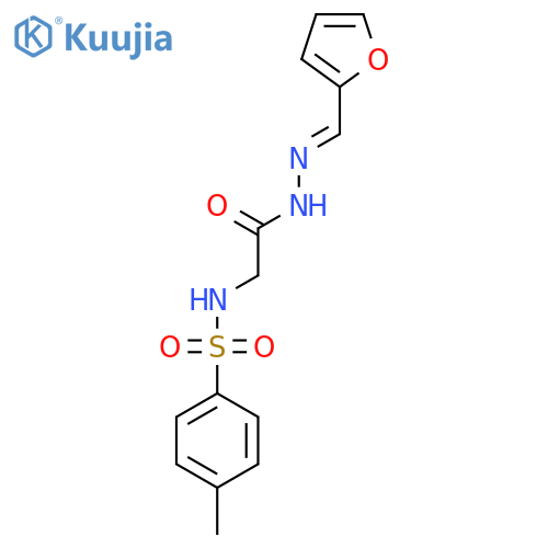 N-({N'-(1E)-(furan-2-yl)methylidenehydrazinecarbonyl}methyl)-4-methylbenzene-1-sulfonamide structure