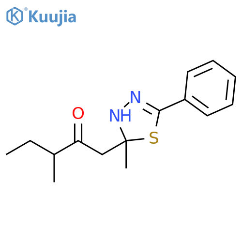2-Pentanone,1-(2,3-dihydro-2-methyl-5-phenyl-1,3,4-thiadiazol-2-yl)-3-methyl- structure