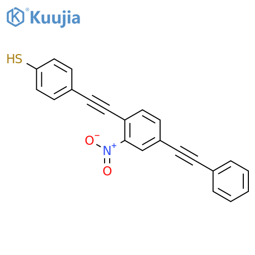 Benzenethiol, 4-[[2-nitro-4-(phenylethynyl)phenyl]ethynyl]- structure